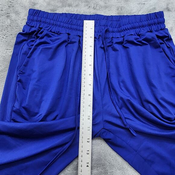 NEW TARSE Pants Womens M Blue Pull On Crop Capri Yoga Loose Soft Skin Friendly - Picture 9 of 12